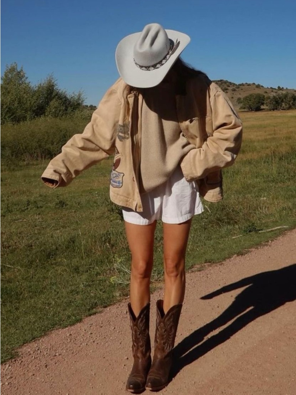 White cowboy hat